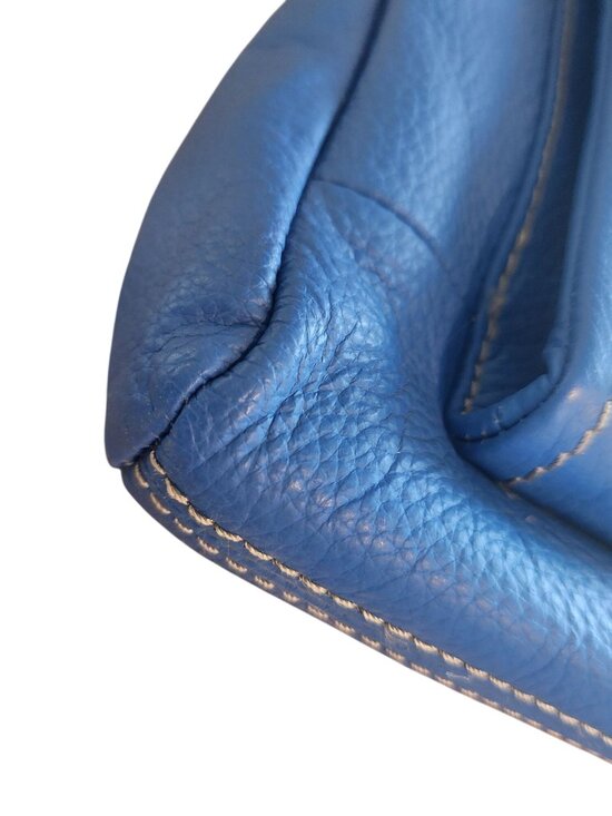 Tignanello Blue Leather Crossbody Purse - Picture 4 of 11